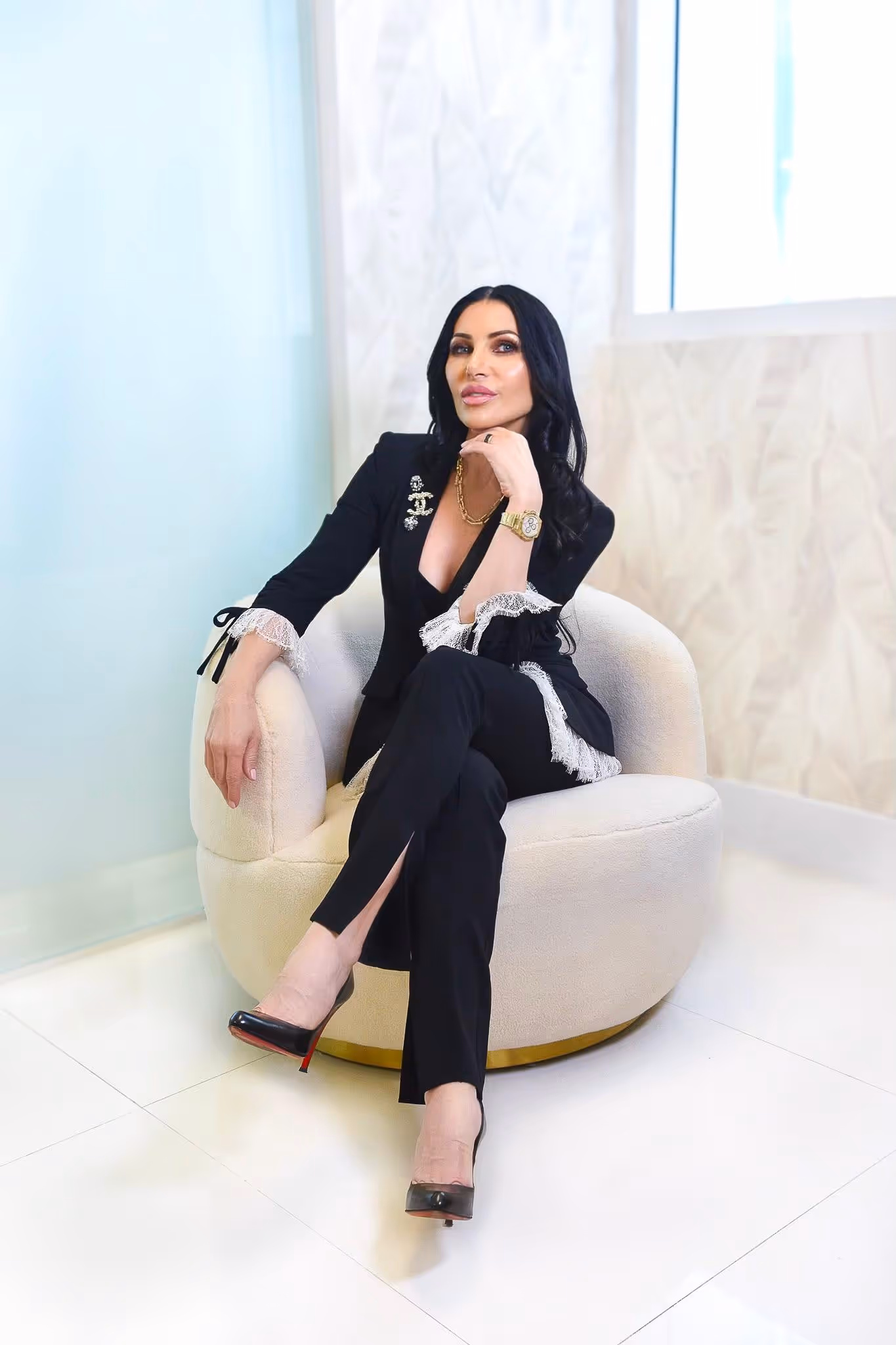 Dana Vargova, founder of Infinity Beauty Lab Med Spa, in the treatment room in Brickell, Miami